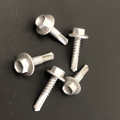 Hex Head Galvanized Self Drilling Screws Metal 10G 16x25mm With Flange